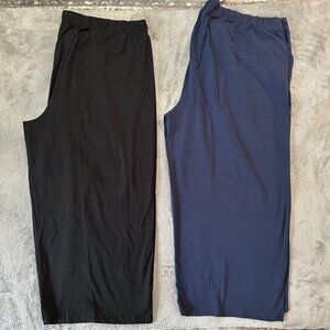 NWT Ulla Popken Lot of 2 Wide Leg Pull On Pants 36/38 Petite Plus Size Women's